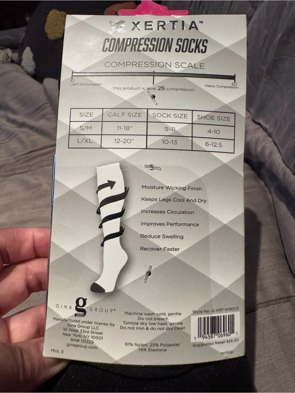 Maroon & Pink Stripe and Black Compression Socks